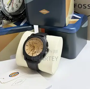 Chronograph Men’S Watch || Fossil Black Case Watch