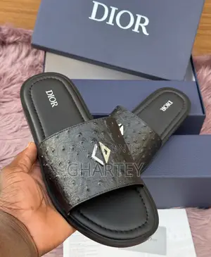 All Black Casual Dior Slippers || for Men