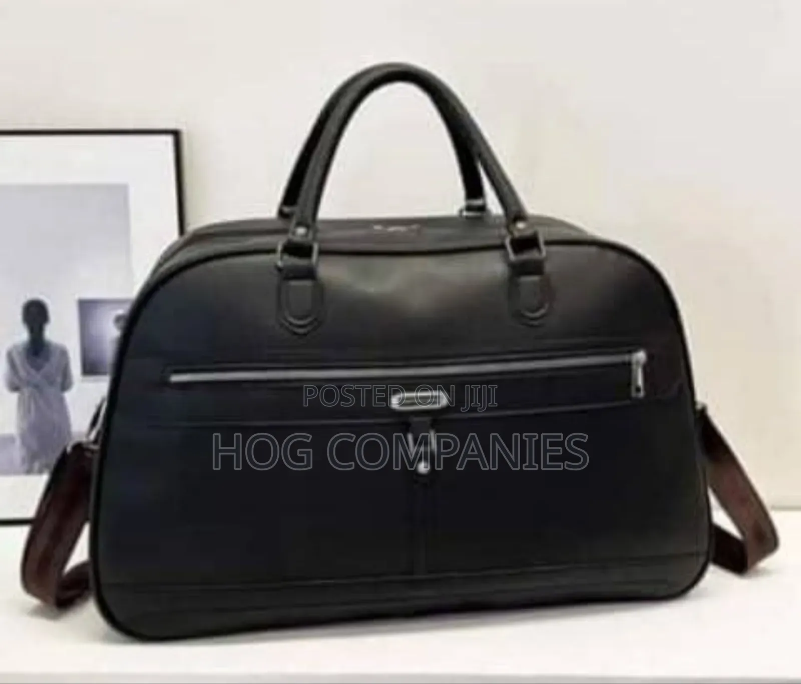 Large Capacity Leather Travel Duffle Bag