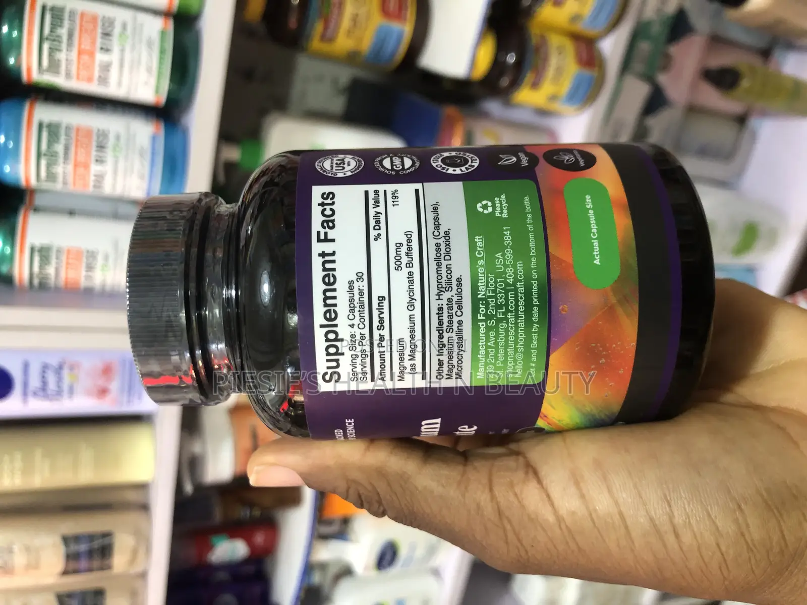 Nature’S Craft Magnesium Glycinate 500mg 120s