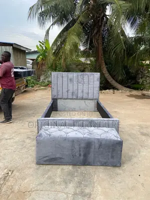 Foreign Double Bed Frame With Ottoman
