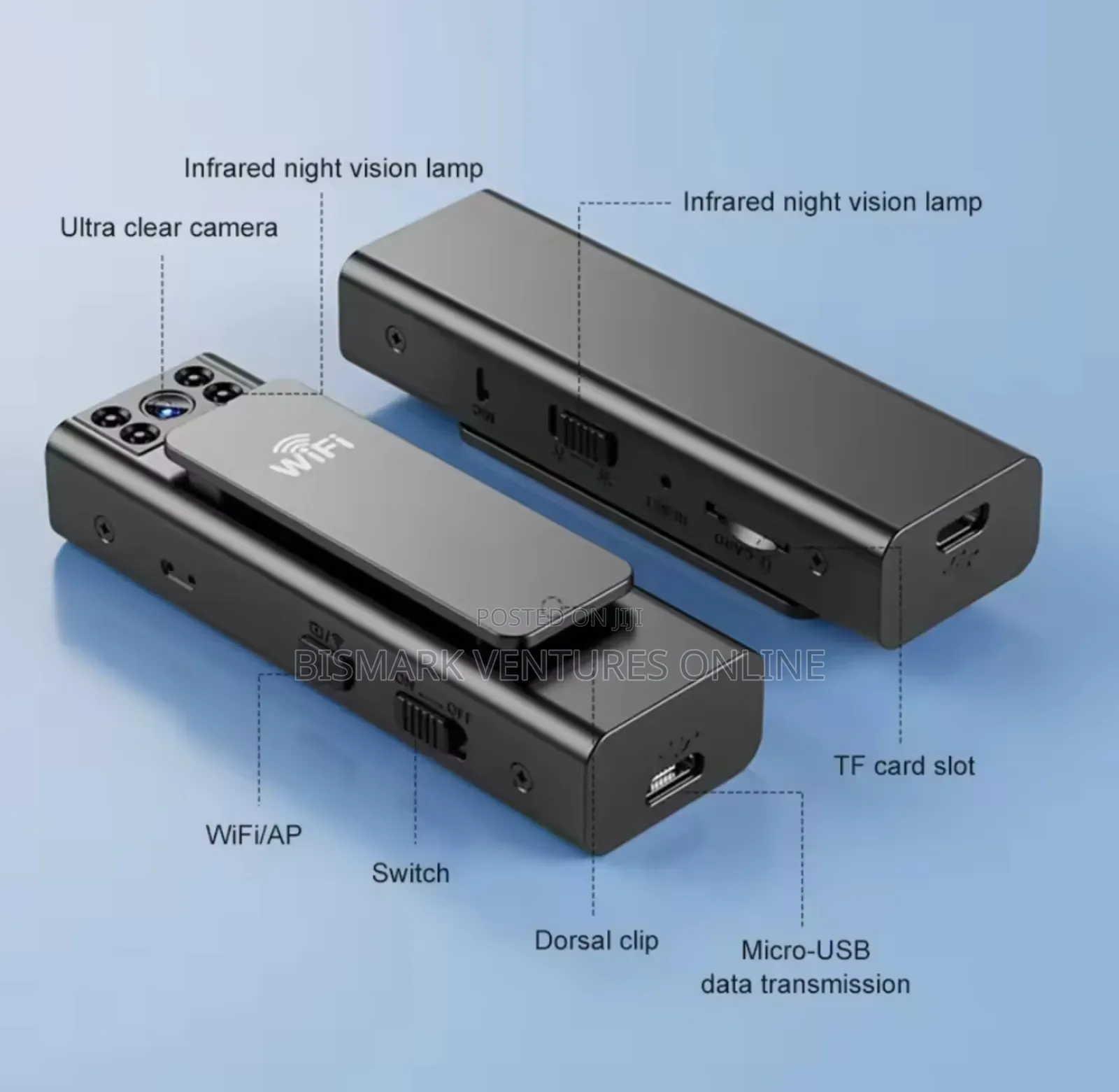 Mini Portable Wifi Body Camera 1080p Hd