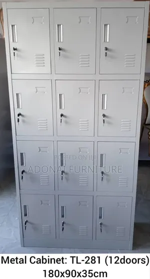 Office Metal Cabinet Ash (12 Doors)