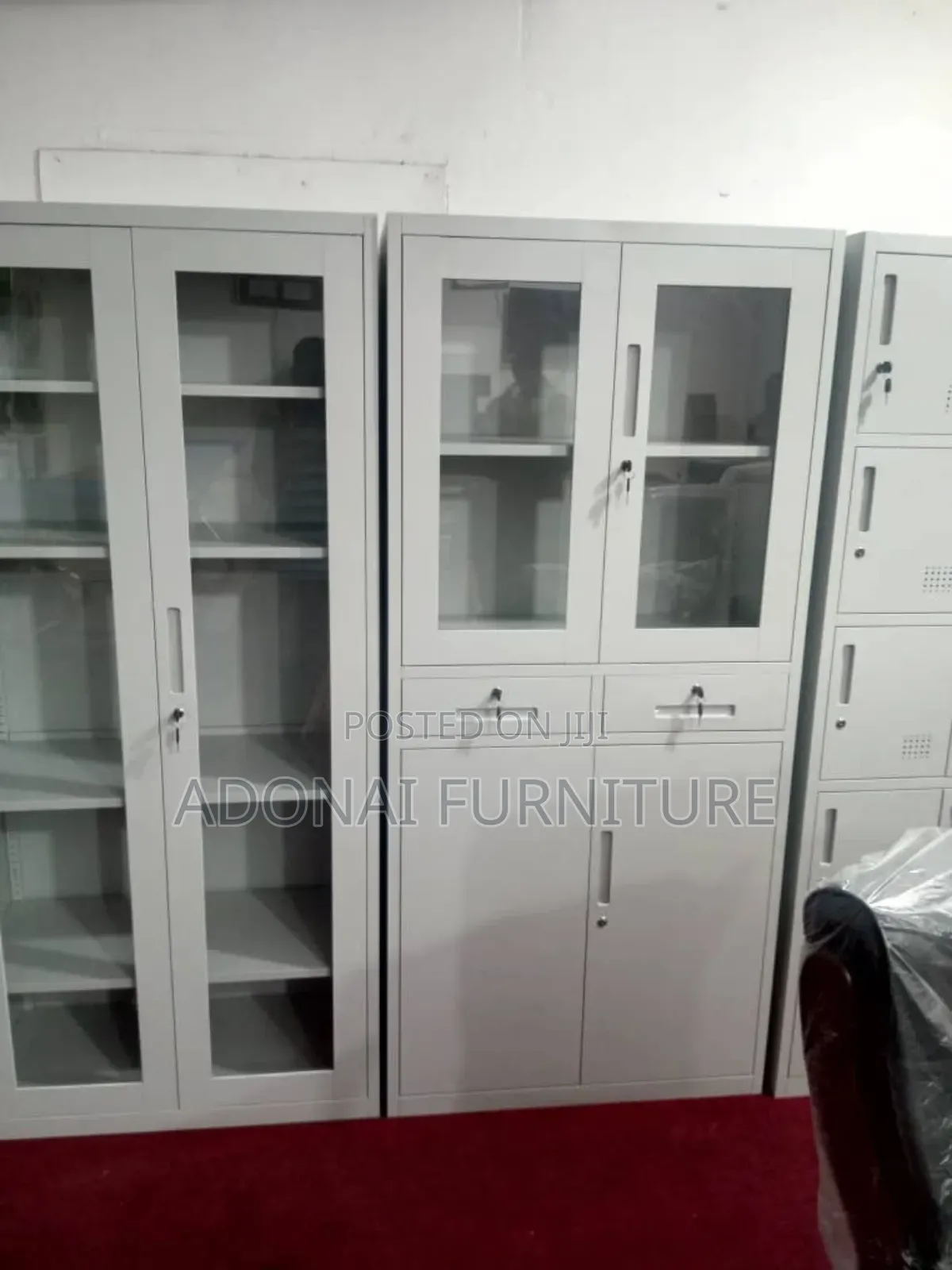 Ash Metallic Cabinets (With Glass)