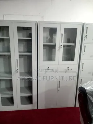 Ash Metallic Cabinets (With Glass)