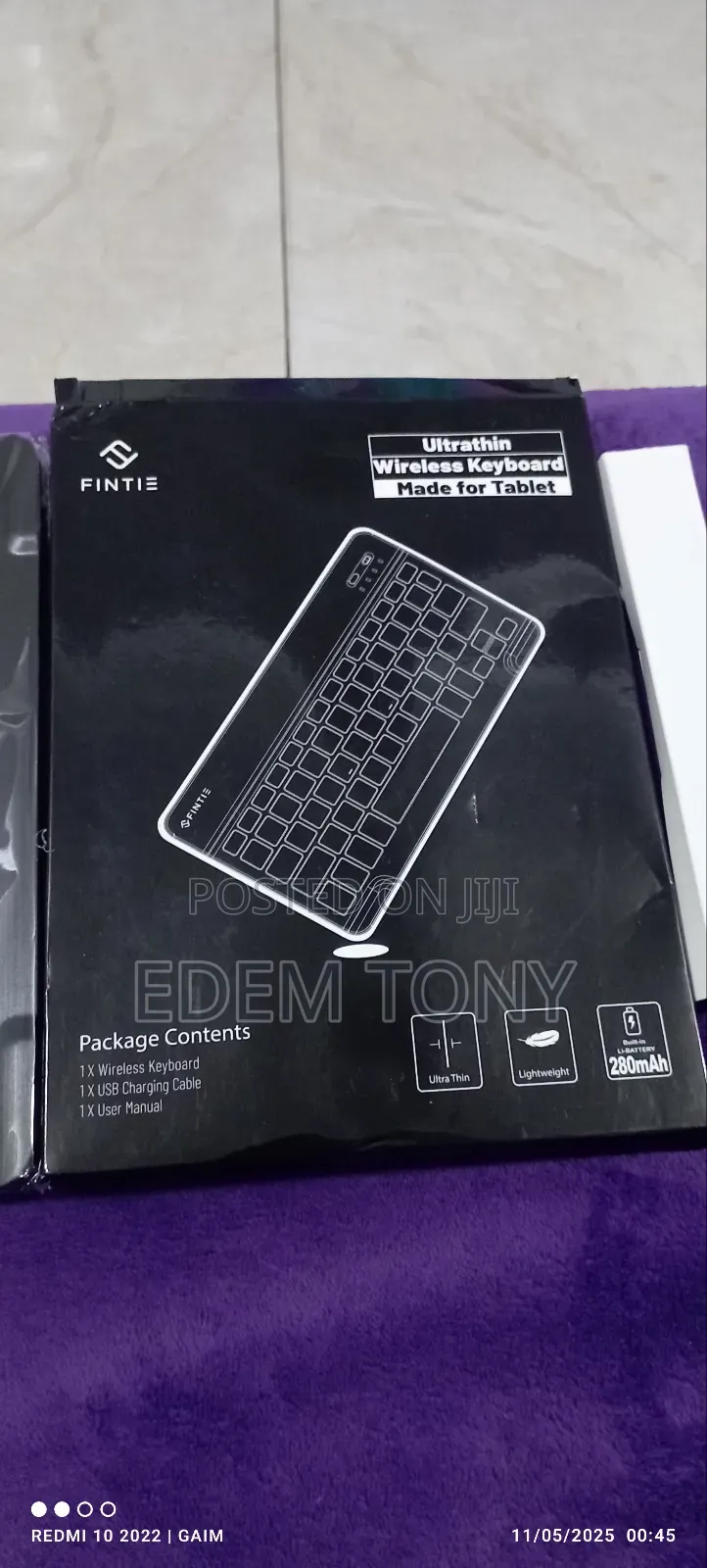 Ultra Thin Wireless Keyboard for iPad, Tablets and Phones