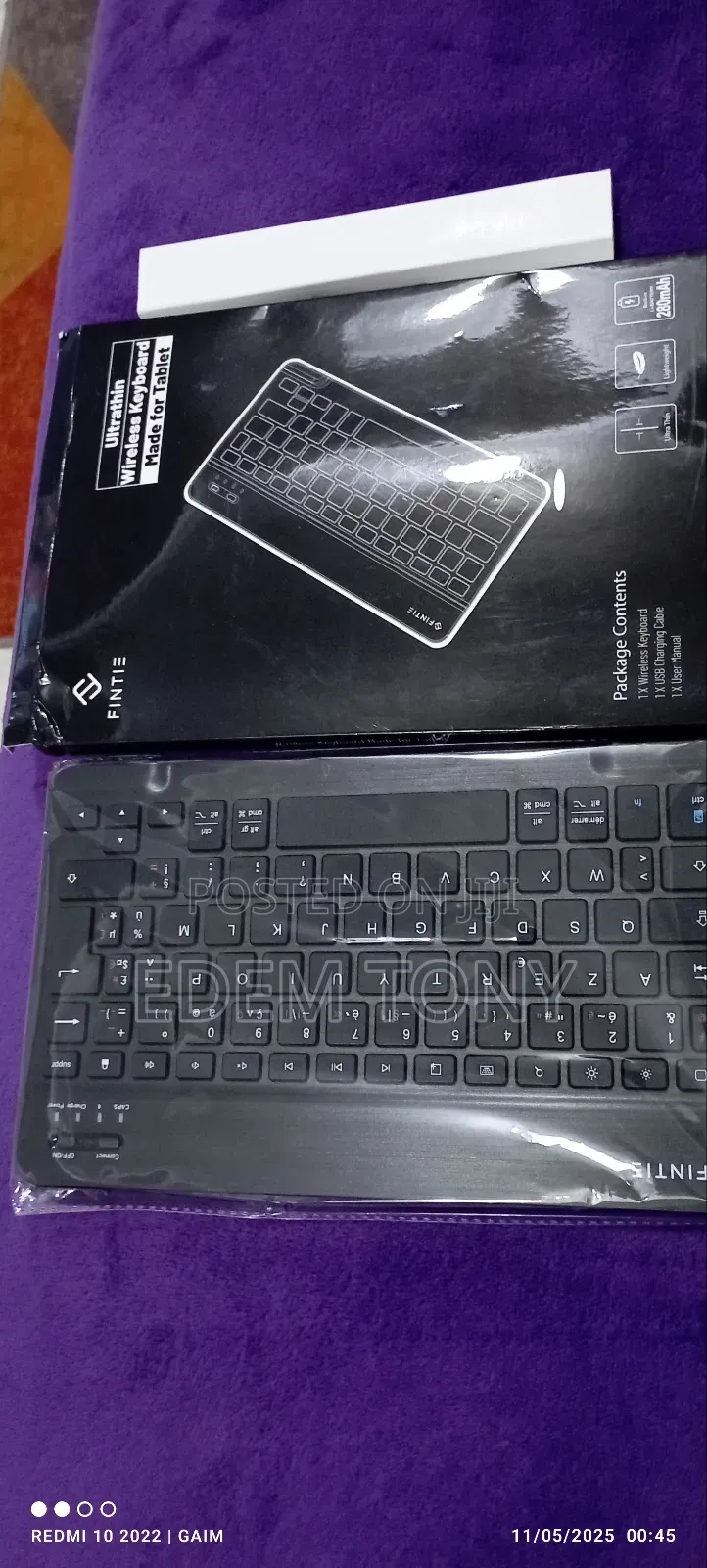 Ultra Thin Wireless Keyboard for iPad, Tablets and Phones