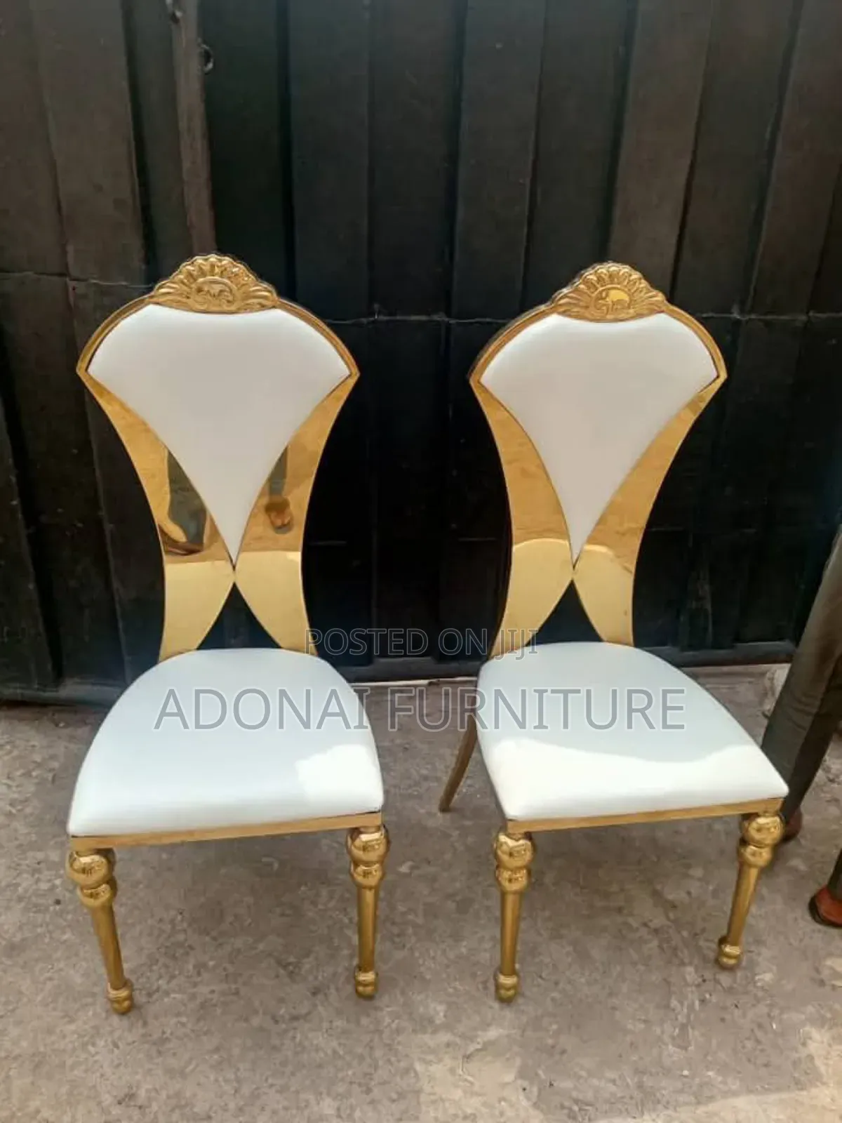 Bridal Chair ( Gold an White) Leather