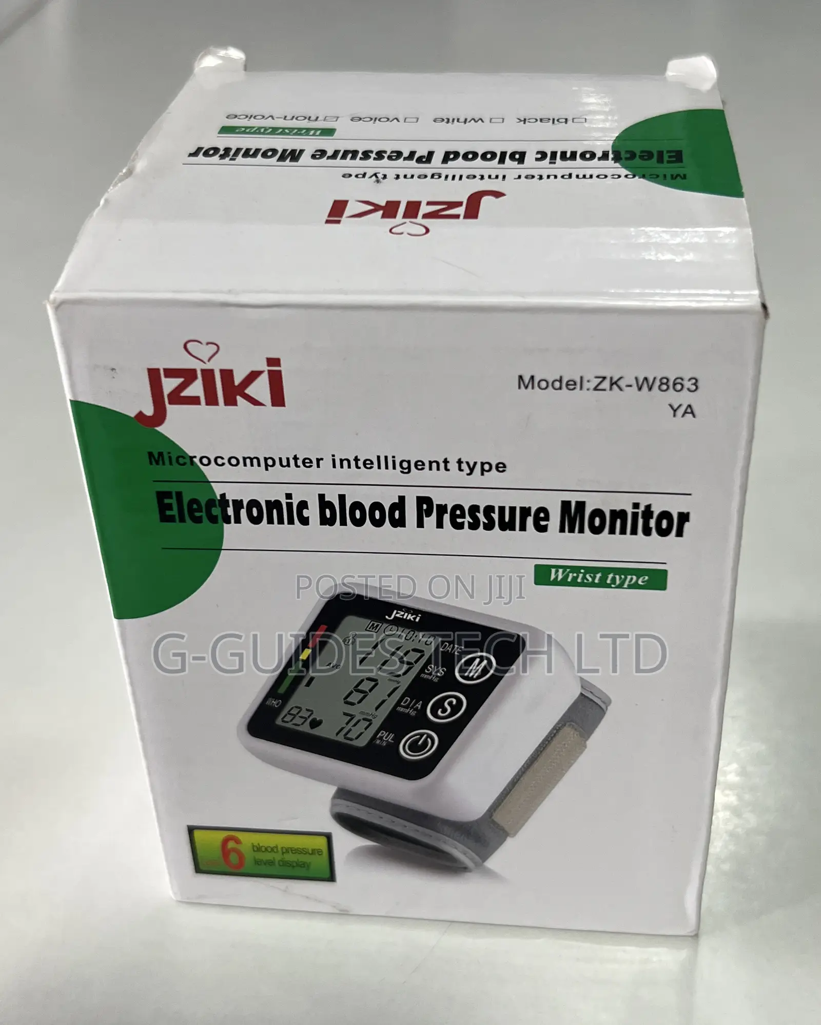 Jziki Electronic Wrist Blood Pressure Monitor Zk-W863ya