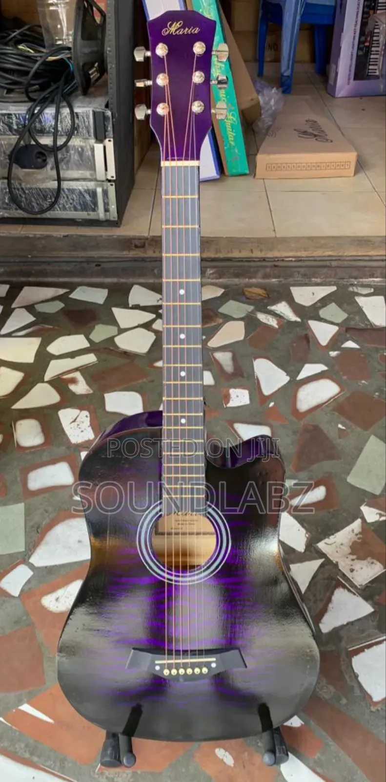 Purple Acoustic Guitar