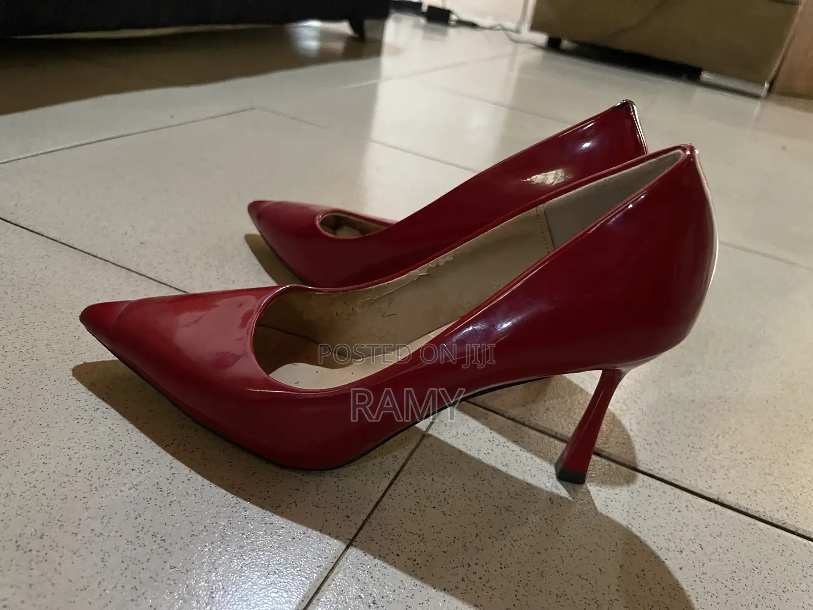 Red Short Heel. Size 39