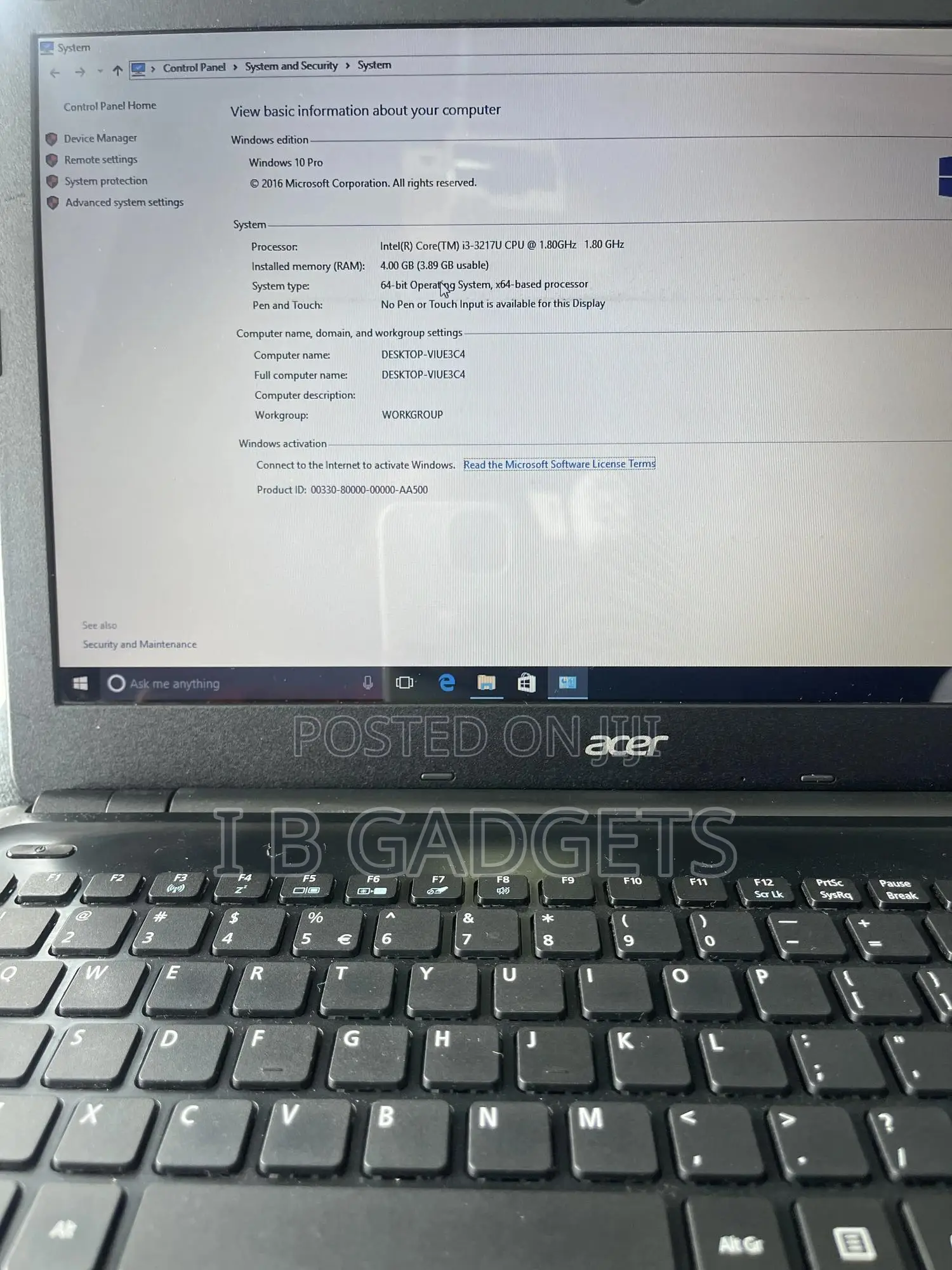 Laptop Acer Aspire 5 4GB Intel Core i3 HDD+SSD 500GB