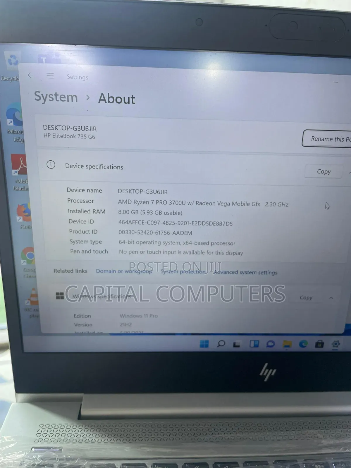 Laptop HP EliteBook 735 G6 8GB AMD Ryzen 7 SSD 256GB