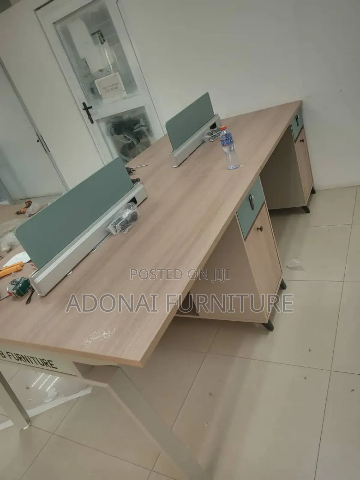 4 in 1 Cubicle Desk (Grey) Wooden
