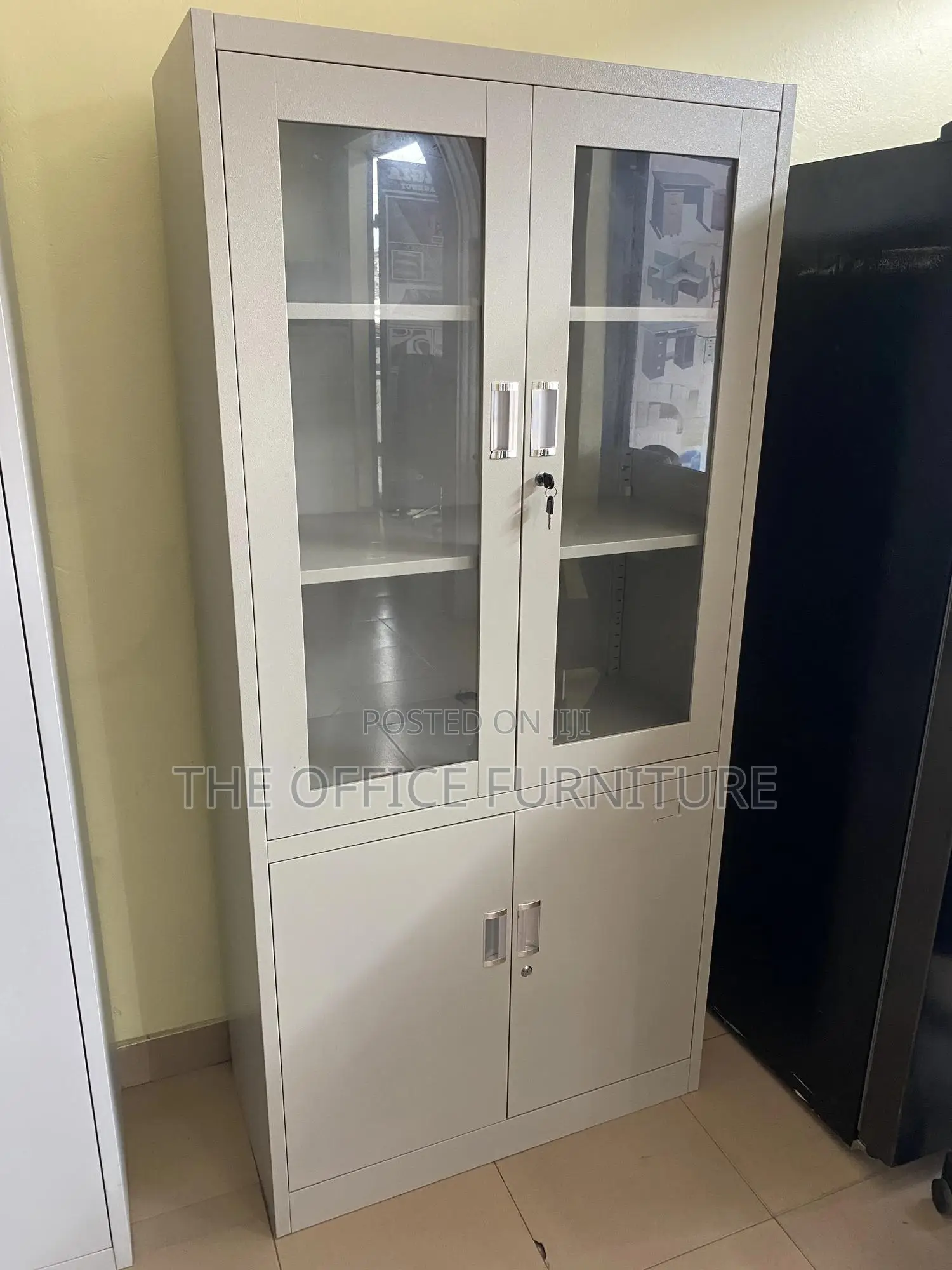 Half Glass Four Doors Cabinet