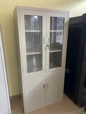 Half Glass Four Doors Cabinet