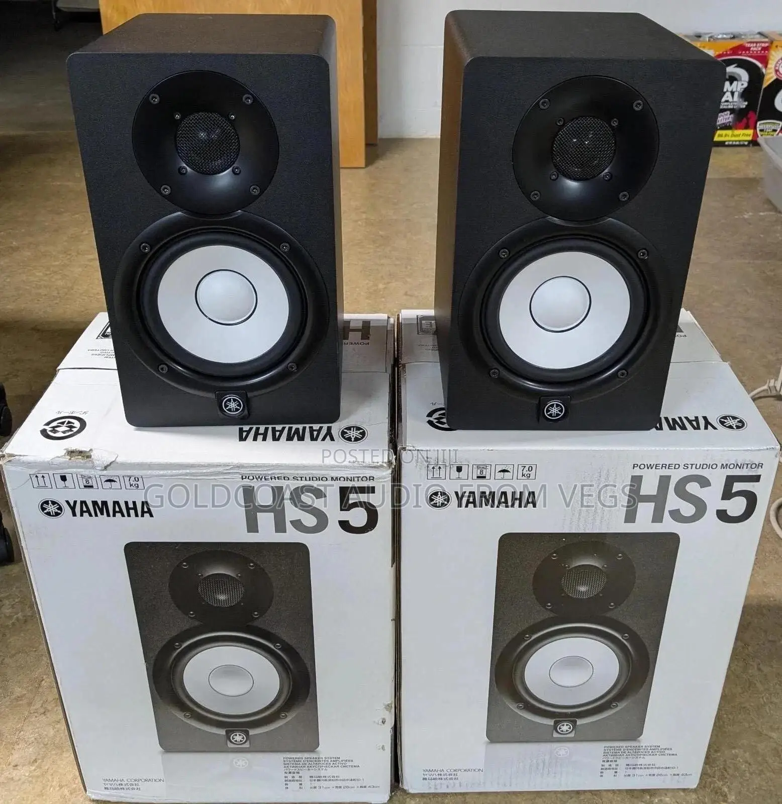 Yamaha Hs5 Powered Studio Monitor Pair-Black