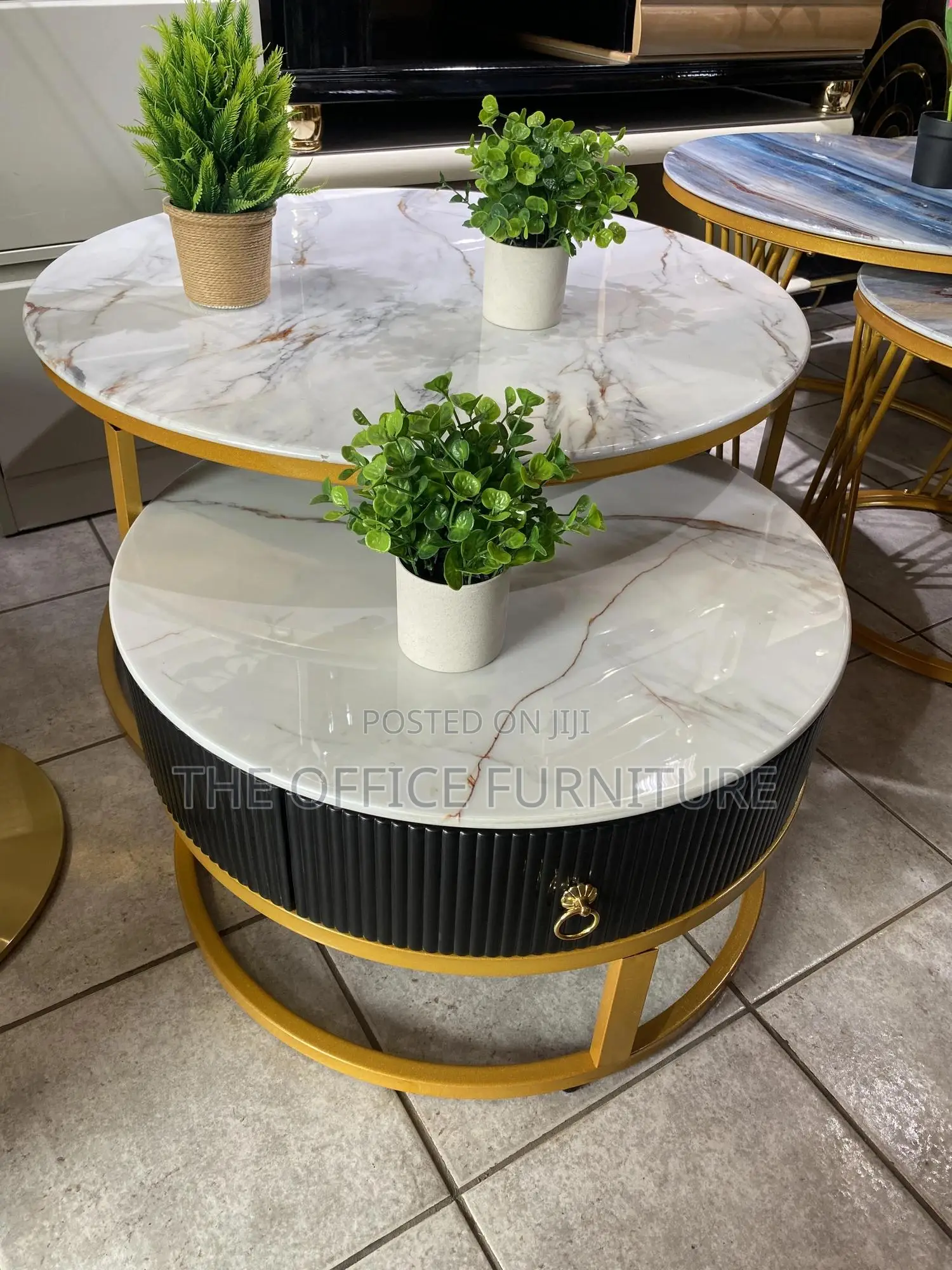 Modern Round Marble Set of Centre Table
