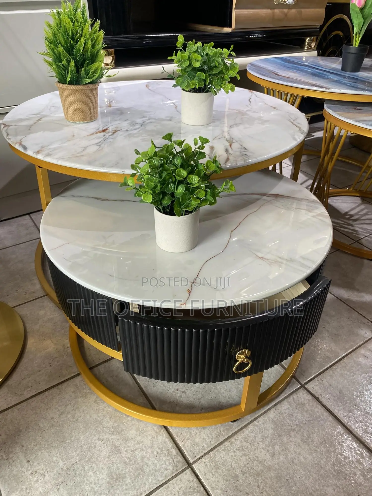 Modern Round Marble Set of Centre Table