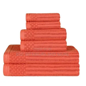 Ribbed Cotton 6-Piece Towel Set