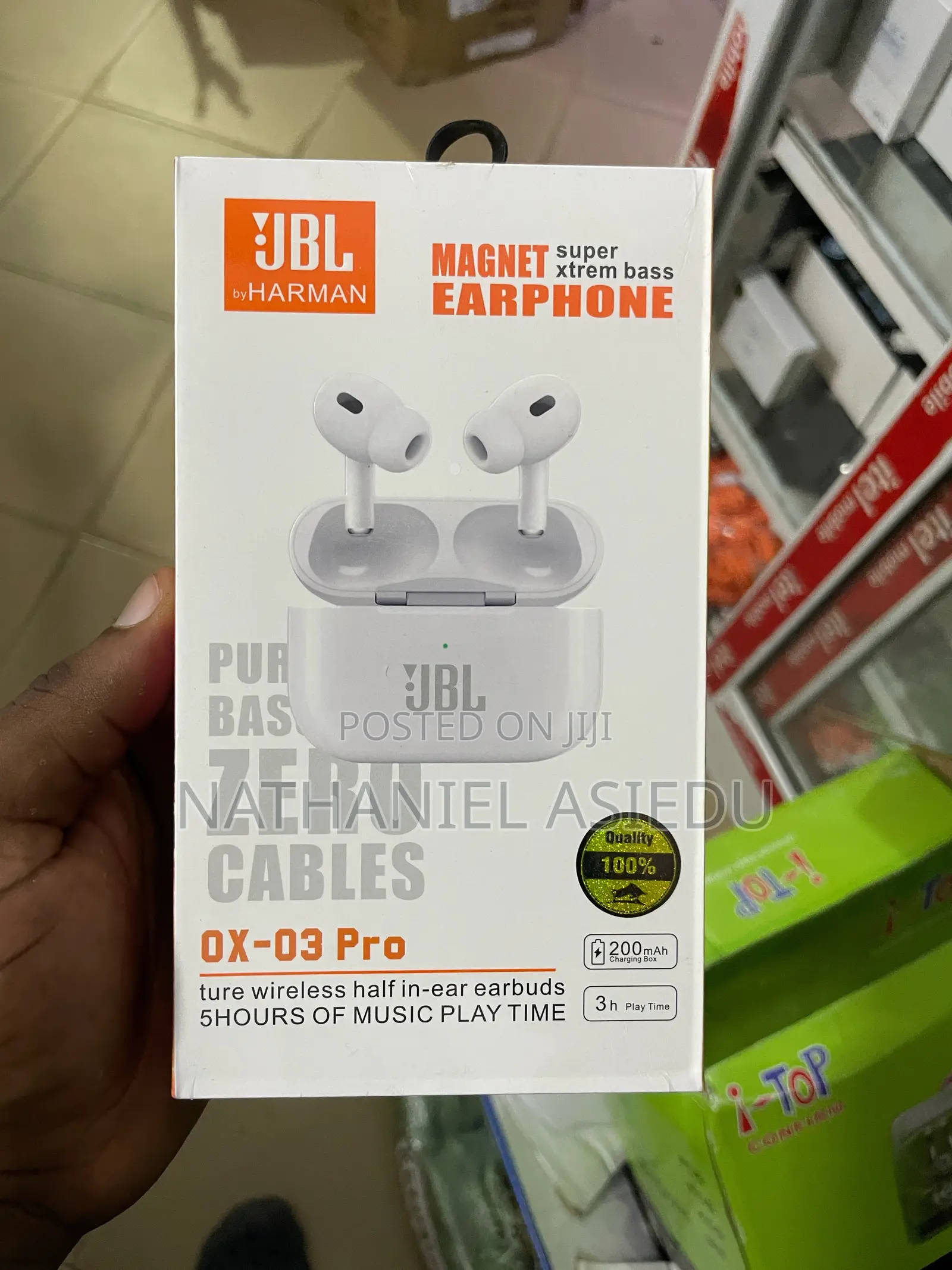 JBL Ox-03 Pro True Wireless Half in-Ear Earbuds