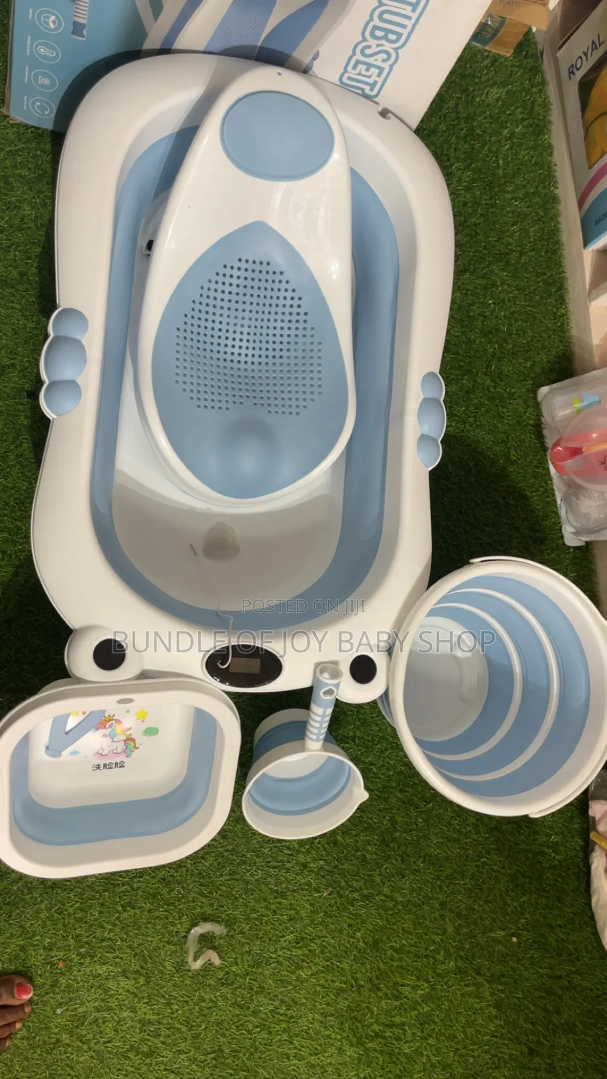 Foldable Bath Set With Thermometer