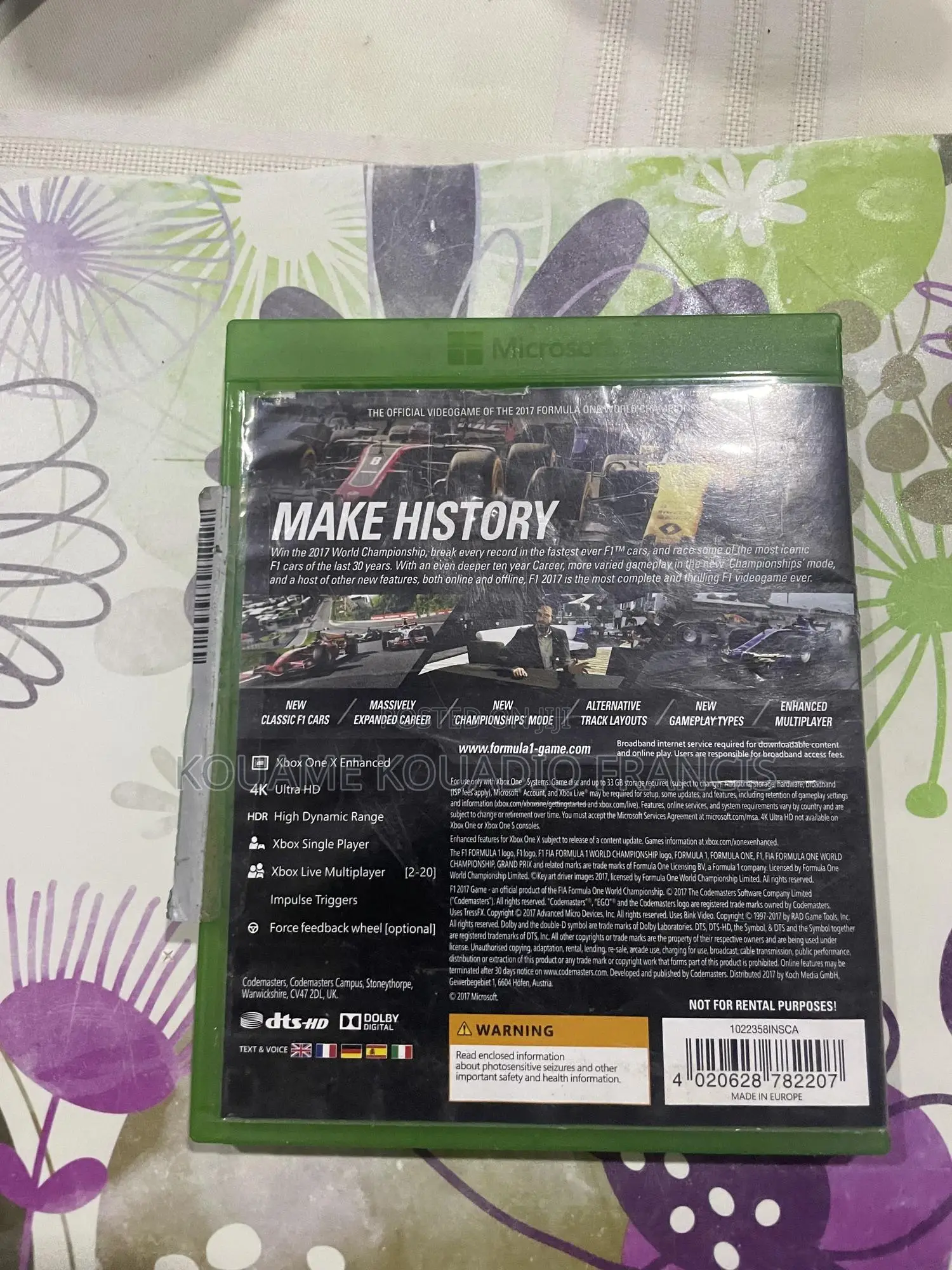 F1 2017 Ultra Hd Xboxone