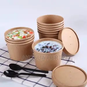 Kraft Paper Cup With Cover
