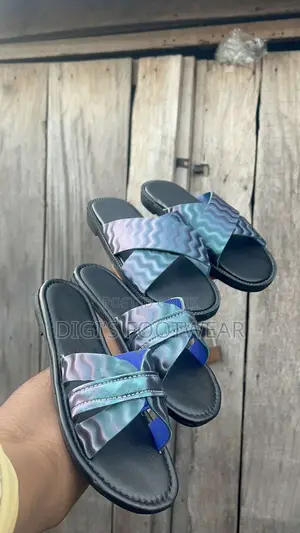 Night-Sky Couple Leather Slipper Combo