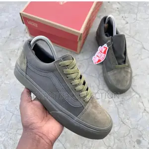 Photo - Authentic Old Skool Vans Army Green Sneakers
