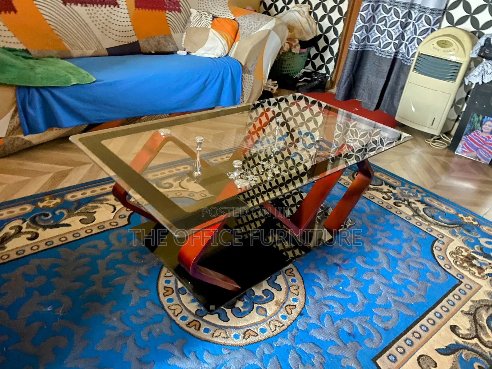 Wood With Glass Center Table