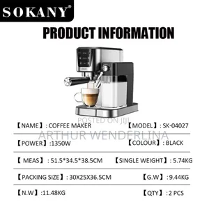 Sokany 20bar 3-in-1 Coffee Maker.1350watt