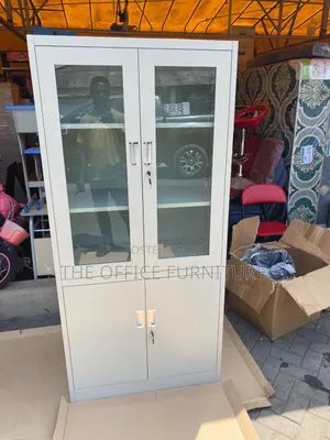 Half Glass Filing Cabinet (Steel)