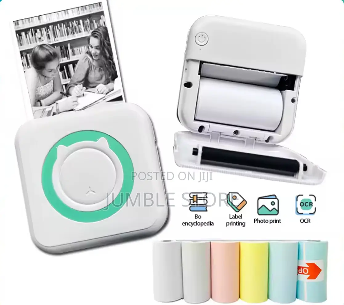 Portable Mini Thermal Printer + Free Roll Papers