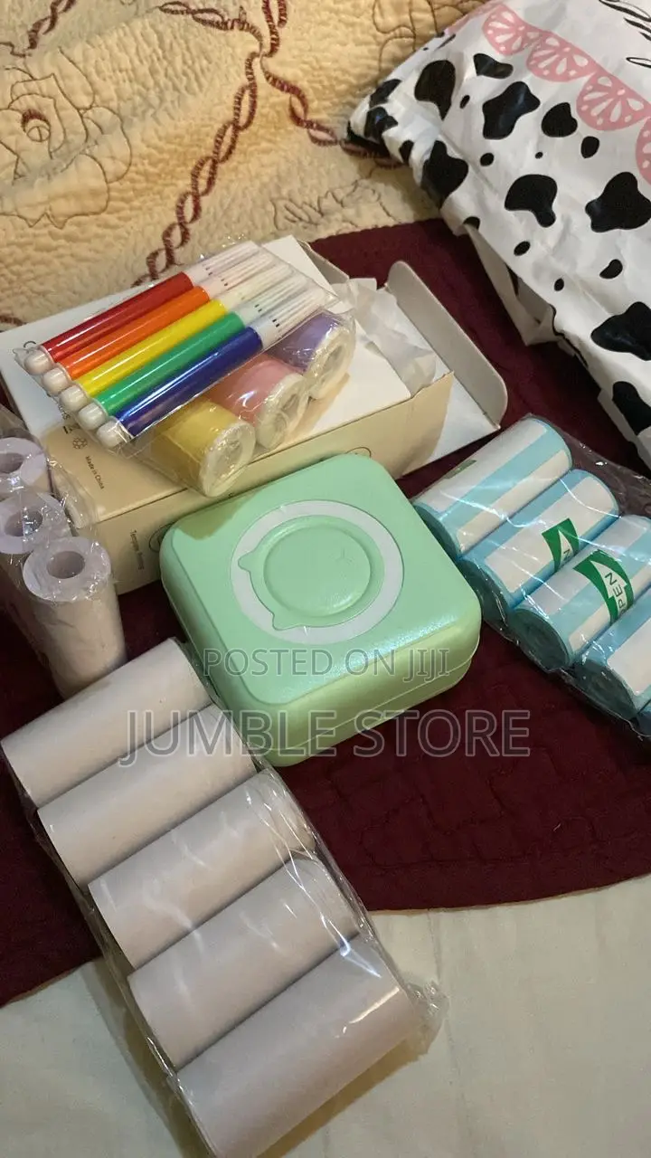 Portable Mini Thermal Printer + Free Roll Papers