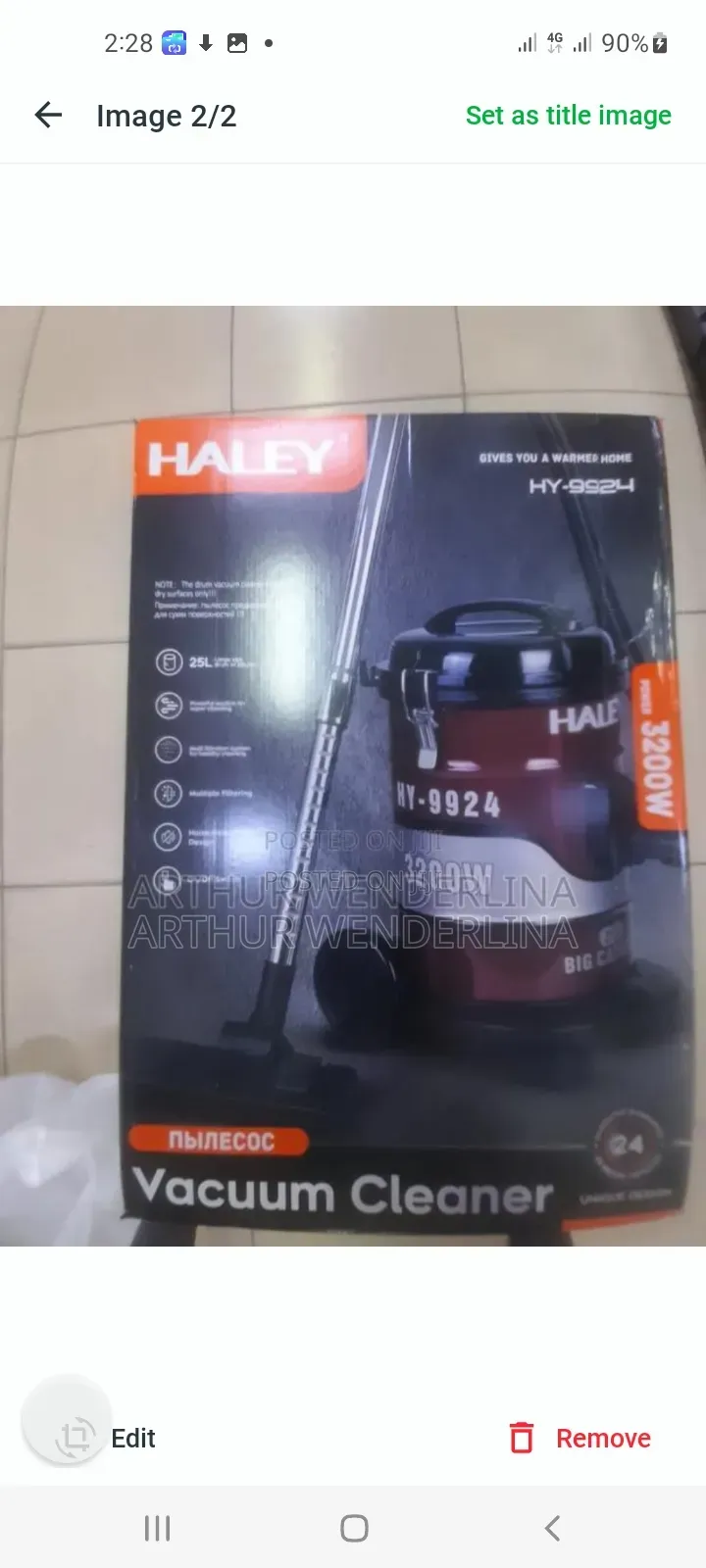 Haley Vacuum Cleaner 2200watt 3200watt