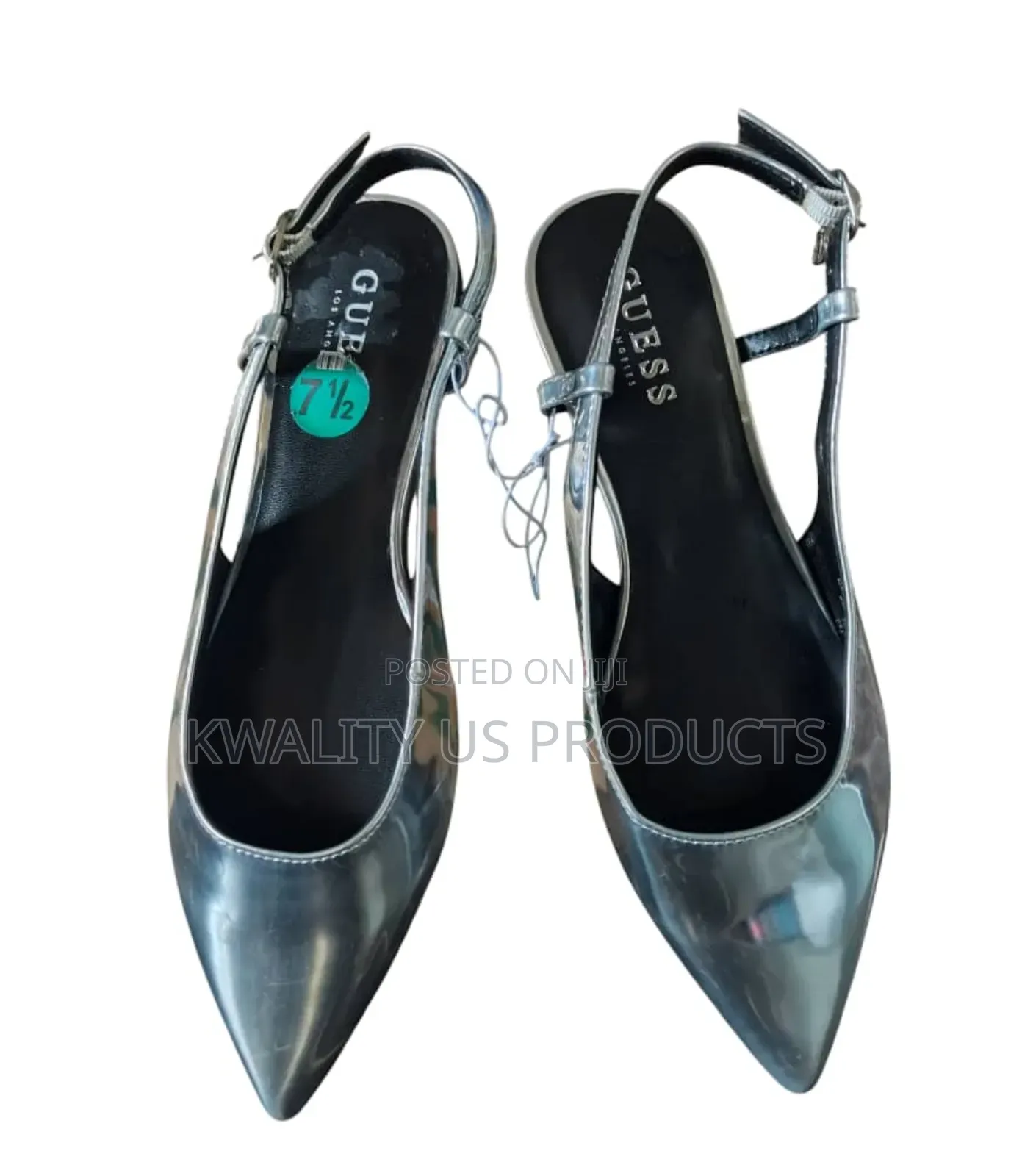 Guess Ladies Flat Sandal - Silver Colour