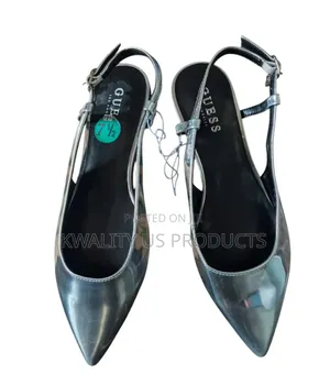 Guess Ladies Flat Sandal - Silver Colour