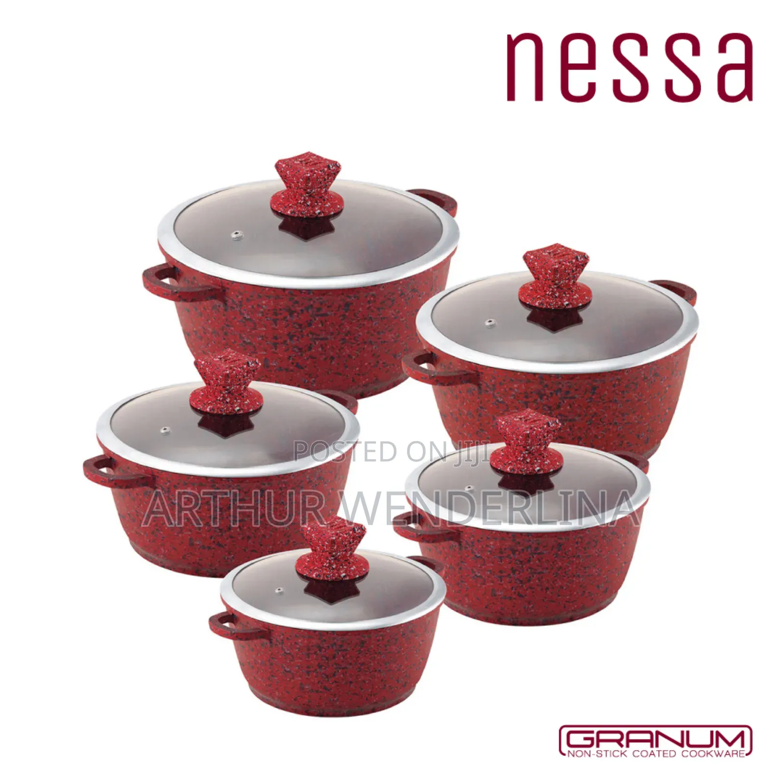 Nessa Sq Professional Cooking Untensil Set 5set Uk Brand