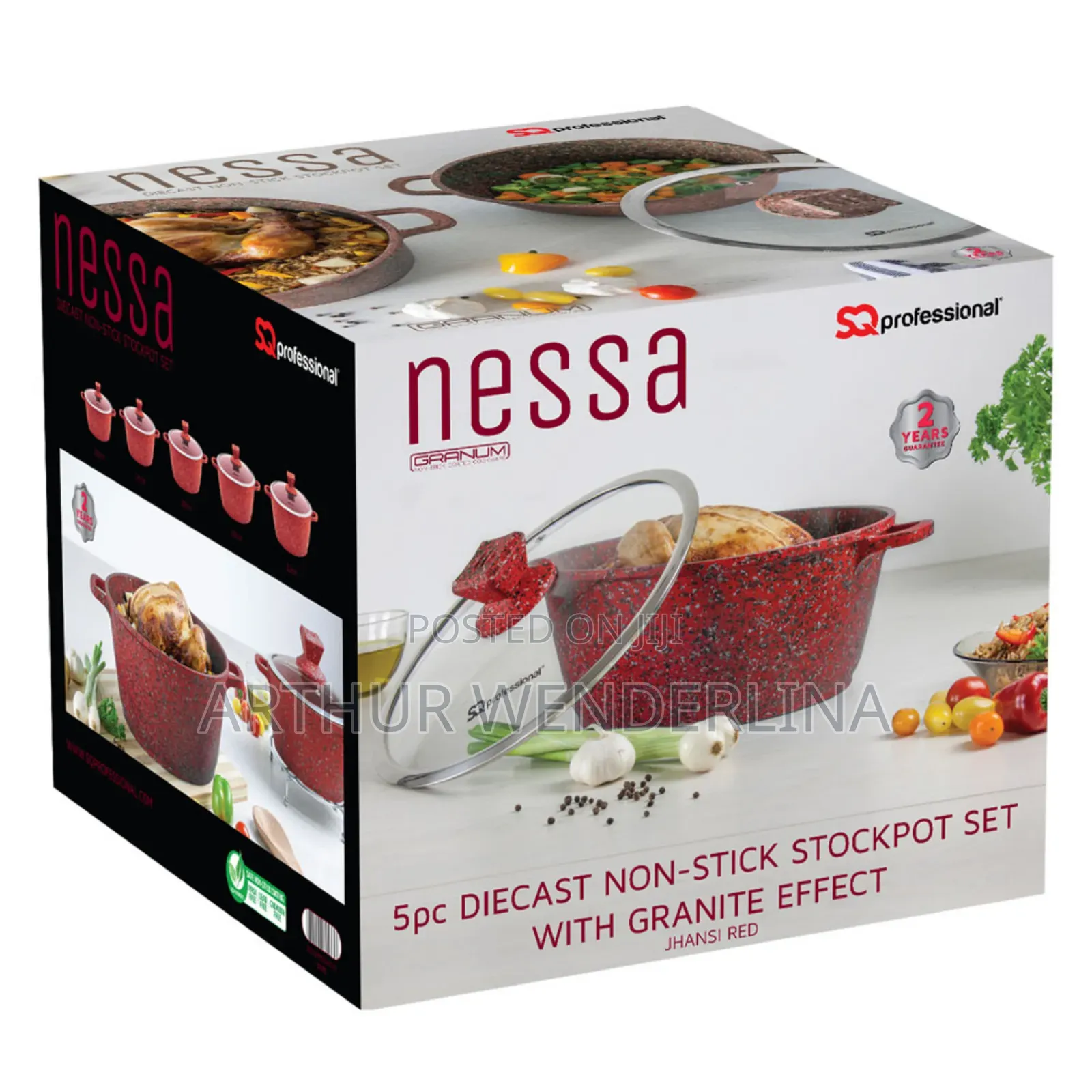 Nessa Sq Professional Cooking Untensil Set 5set Uk Brand