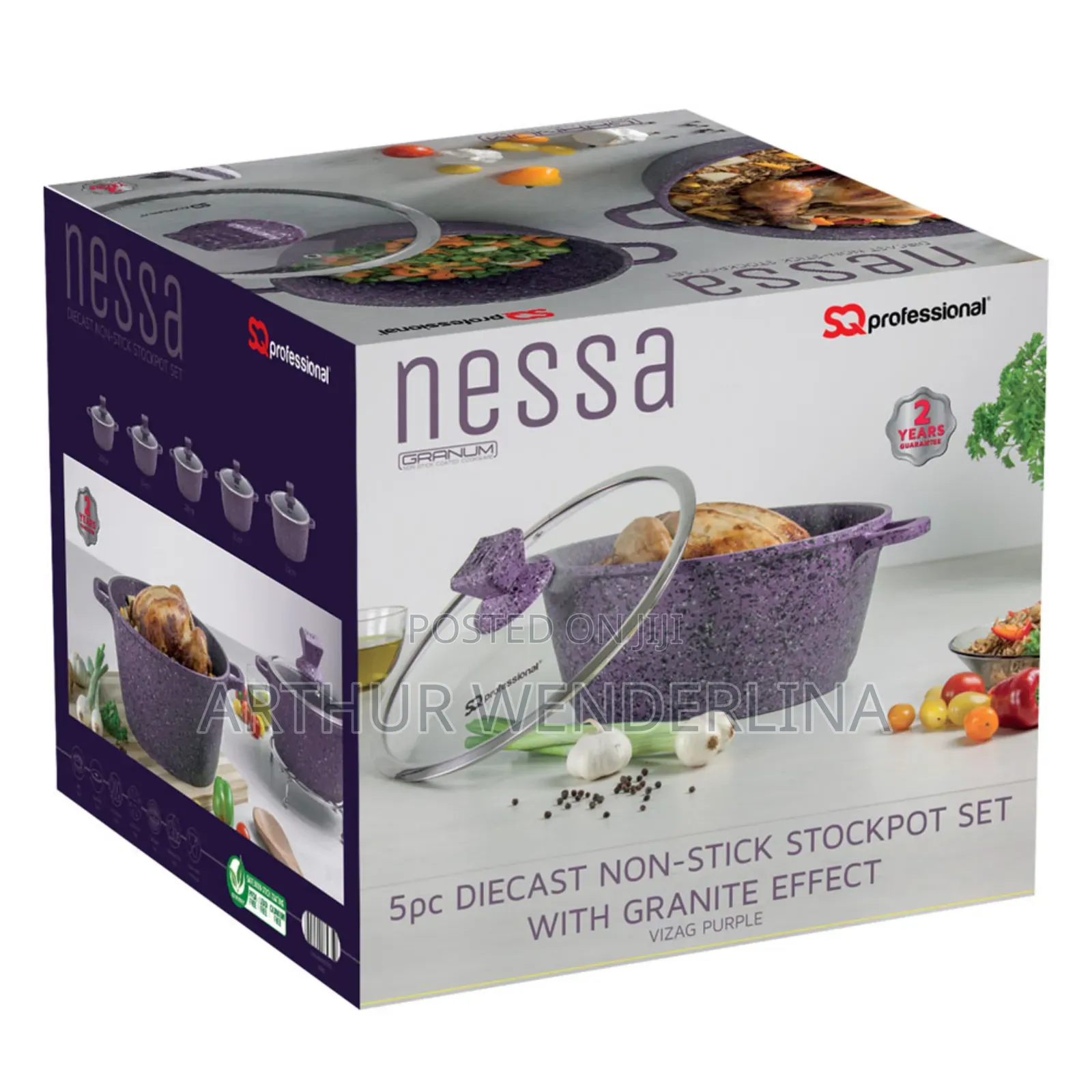 Nessa Sq Professional Cooking Untensil Set 5set Uk Brand
