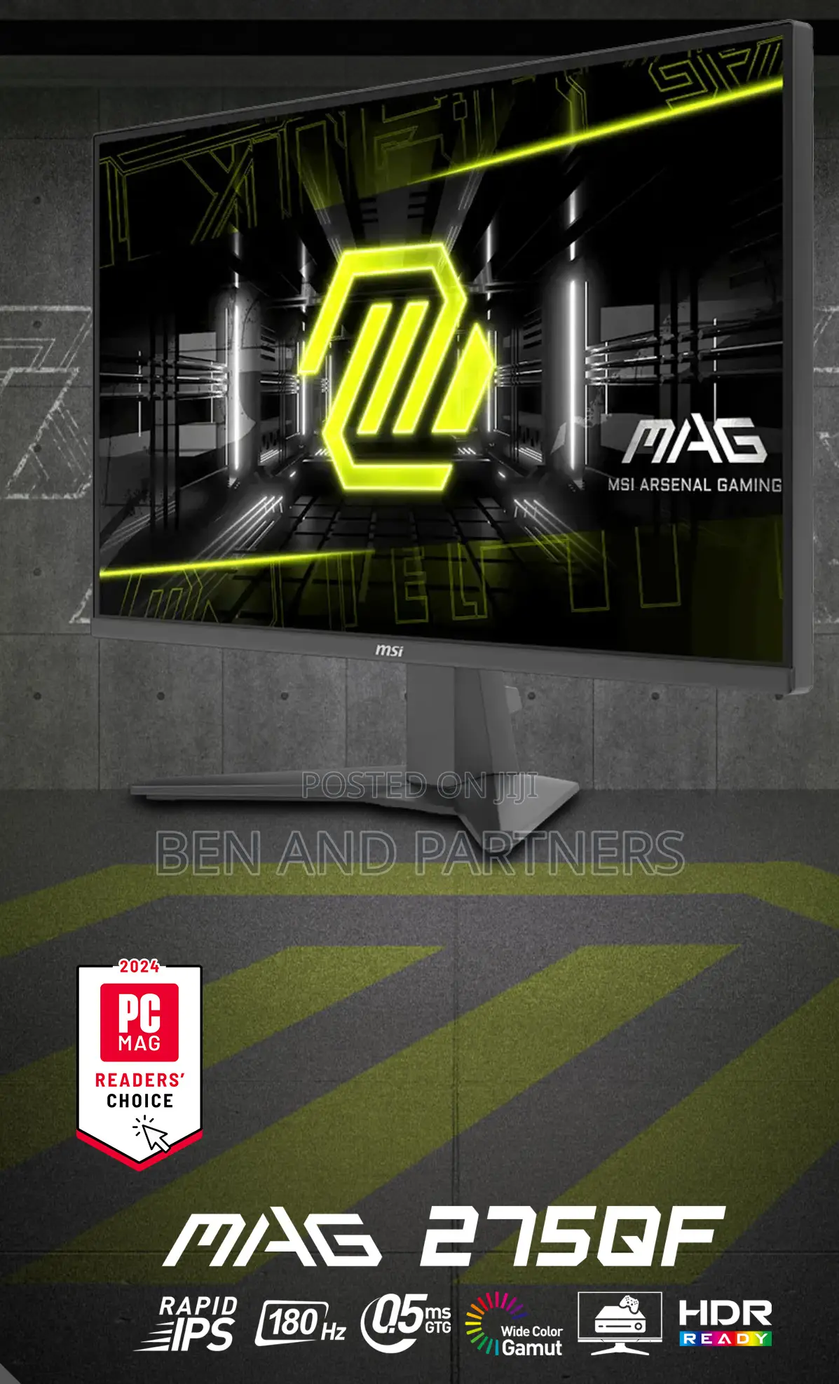 Msi Mag 27", Qhd, Ips, 0.5ms, Hdr Gaming Morning