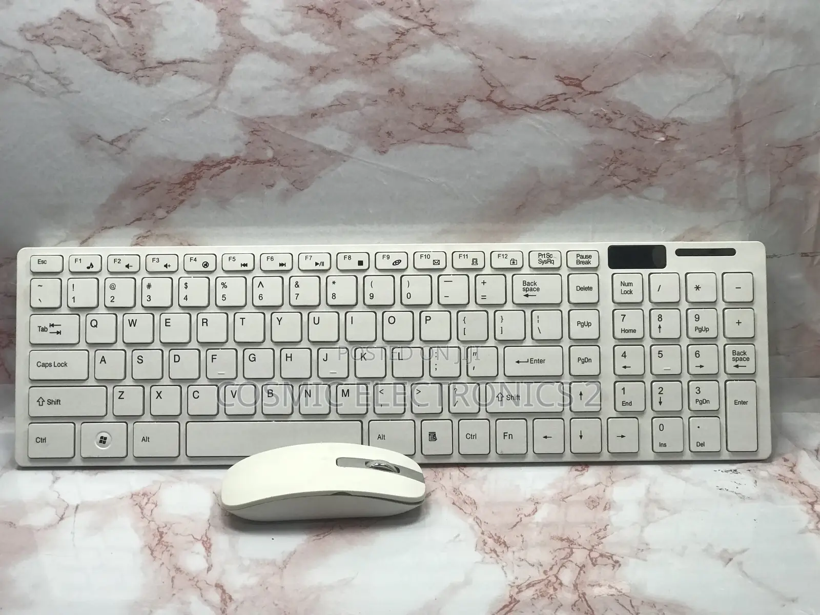 White 2.4ghz Wireless Keyboard With Wireless Mouse