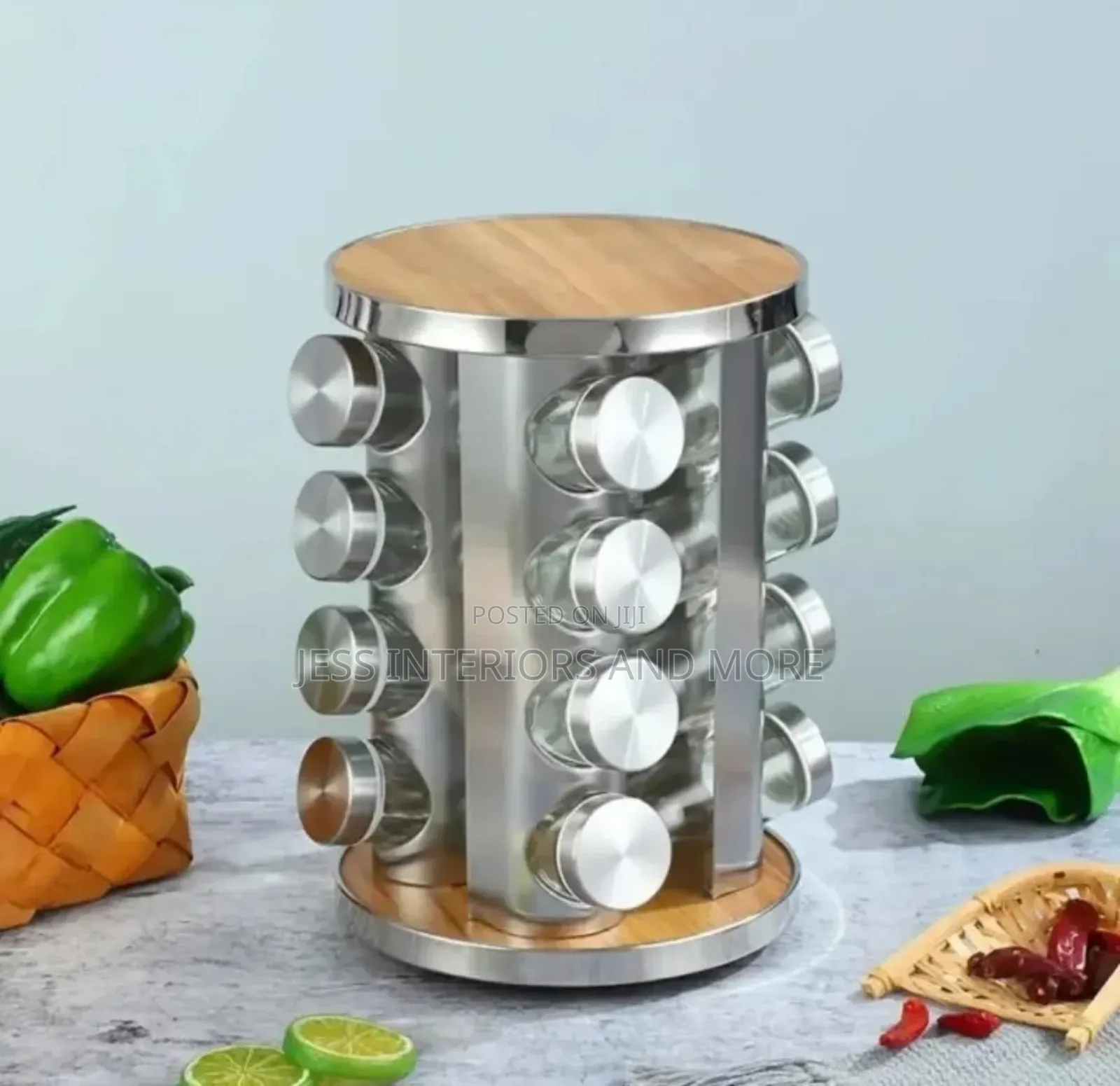 Spice Rack 16pcs Rotatable