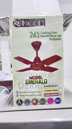 24” Best Quality Emerald Neon Ceiling Fan