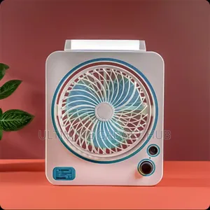 Rechargeable Fan With Table Lamp