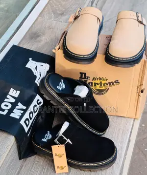 Dr Martens Black Suede Sandals