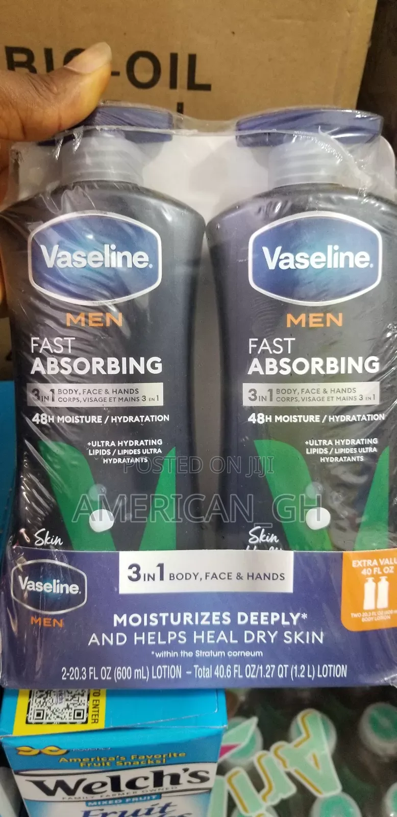 Vaseline Men Fast Absorbing (Original) 600ml