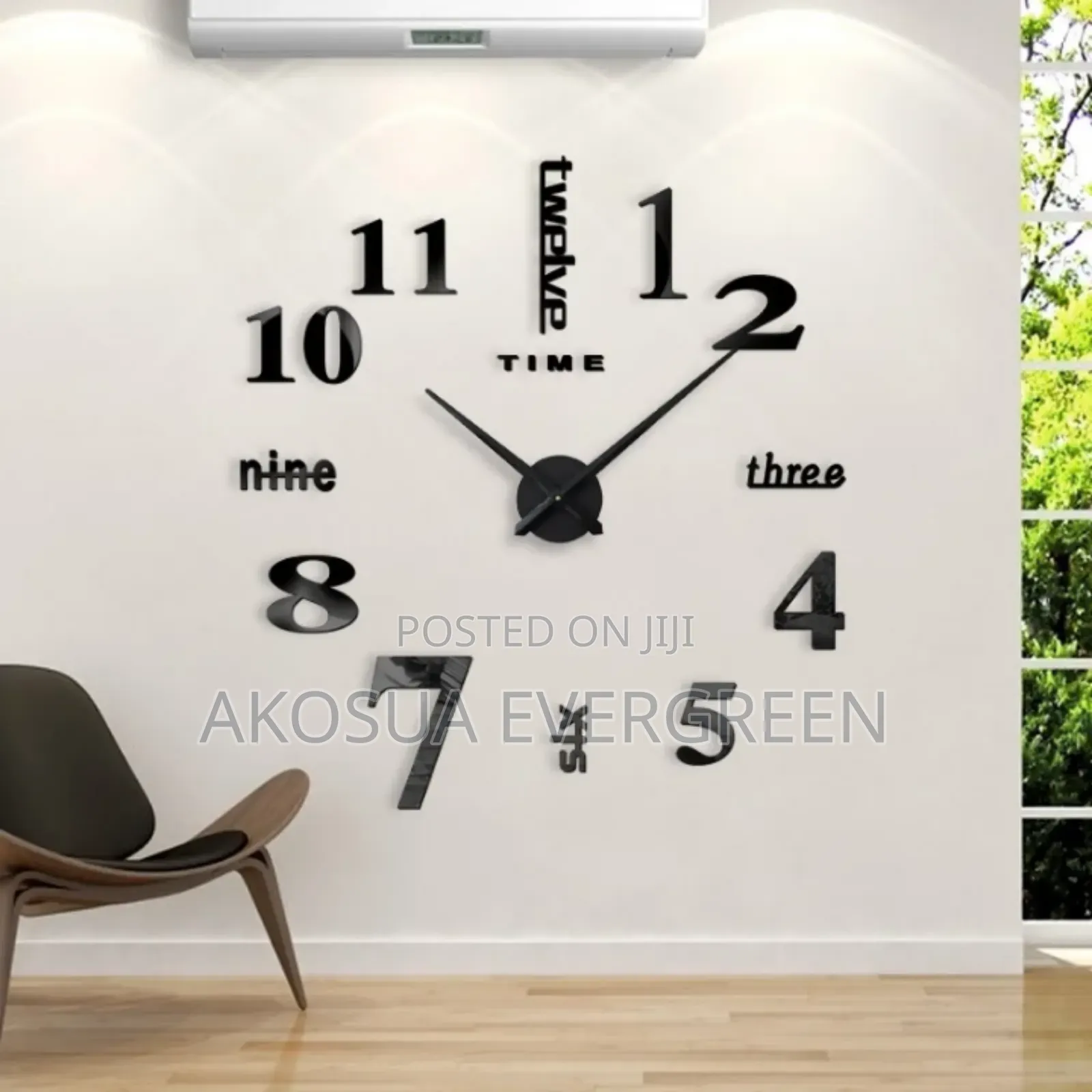 3d Wall Clock 120 Cm Available