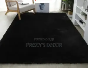 Quality Black Fluffy Carpet Avaliable